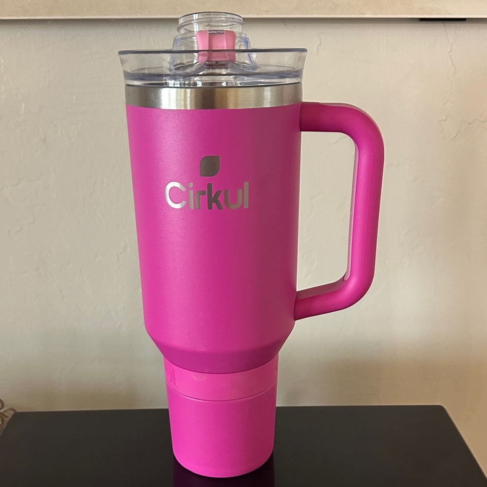 Cirkul Pink Insulated Travel Mug with Handle